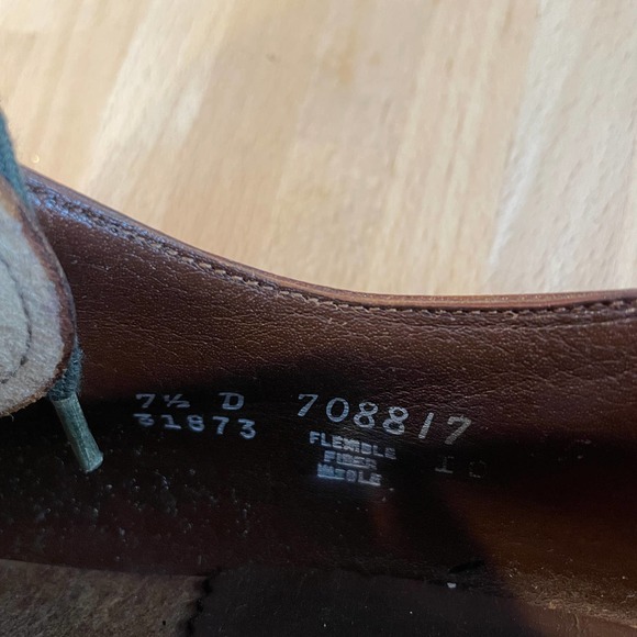 Vintage Florsheim Brown Pebbled Leather Oxfords - Picture 9 of 9